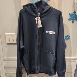 NWT A+ United States Postal Service Unisex Full Zip Sweatshirt Sz 2XL